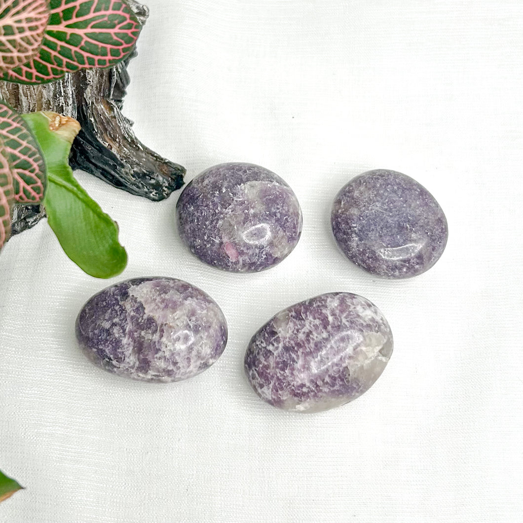 LEPIDOLITE PALM STONE