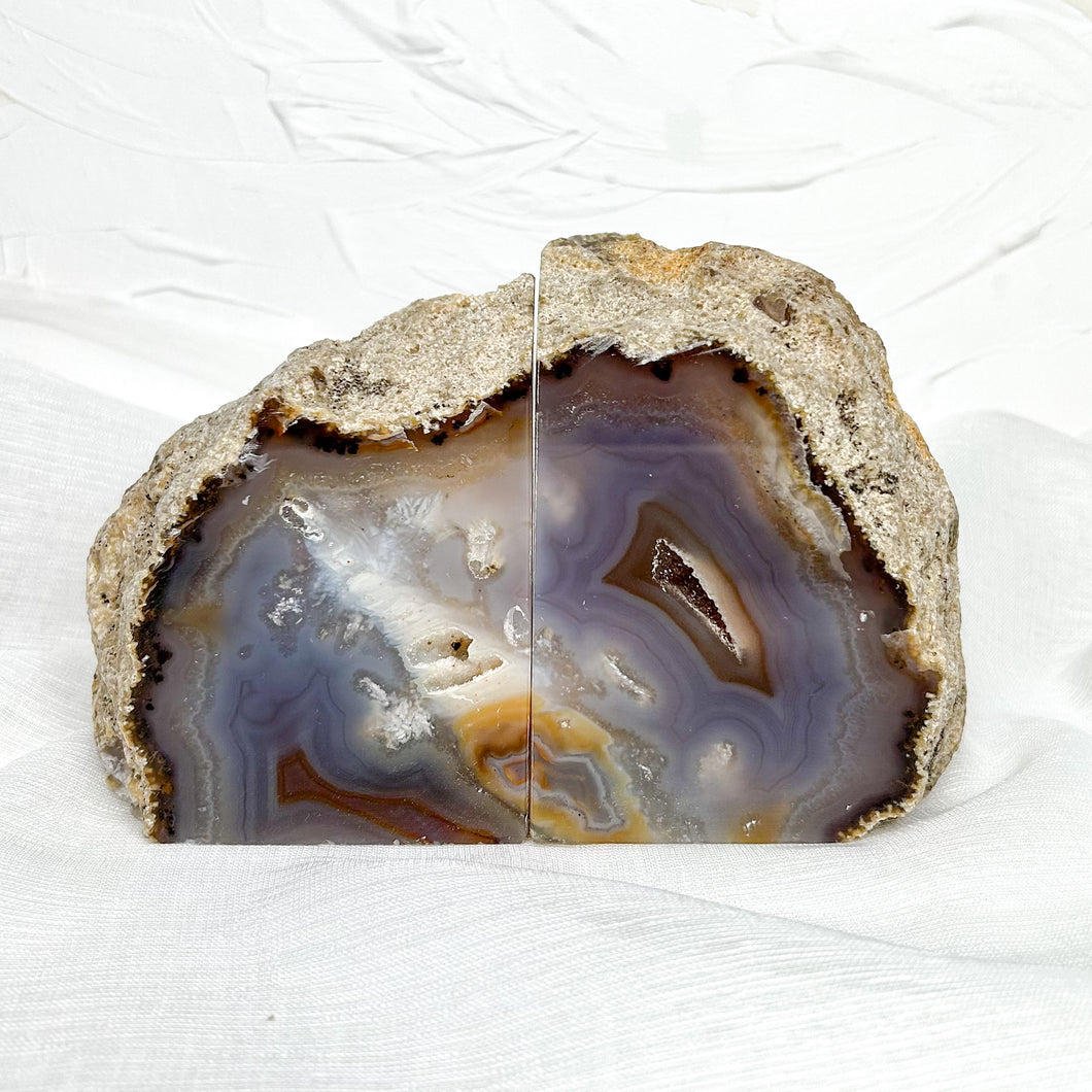 NATURAL AGATE BOOKENDS