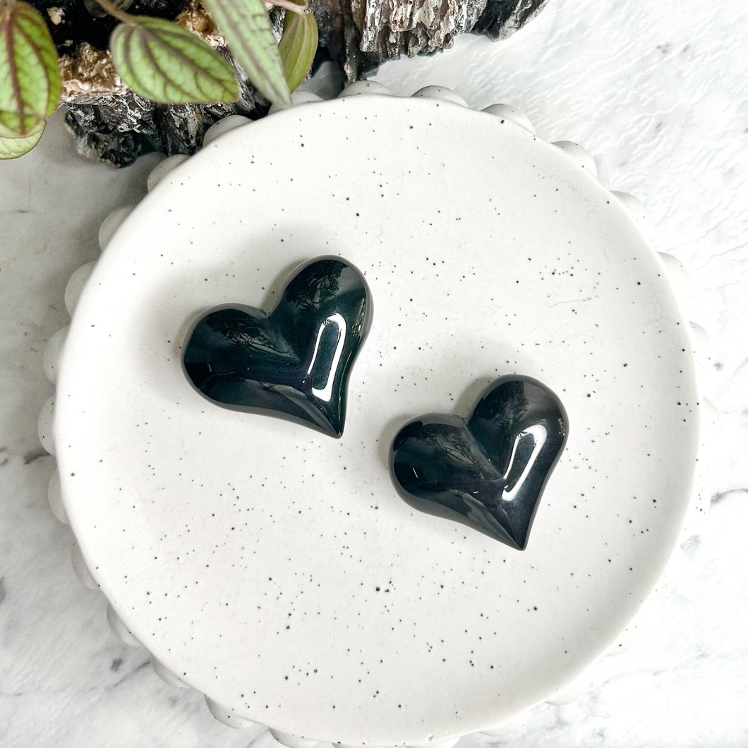 BLACK OBSIDIAN HEART