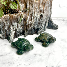 Load image into Gallery viewer, GREEN JADE TURTLE CARVING
