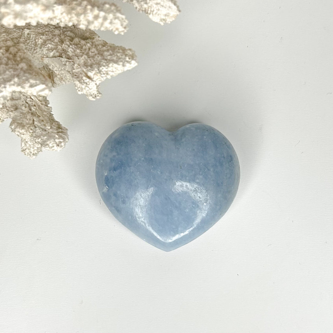 BLUE CALCITE HEART