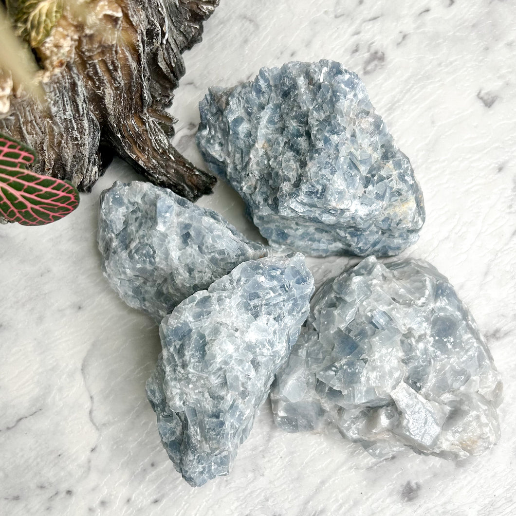 BLUE CALCITE CHUNK