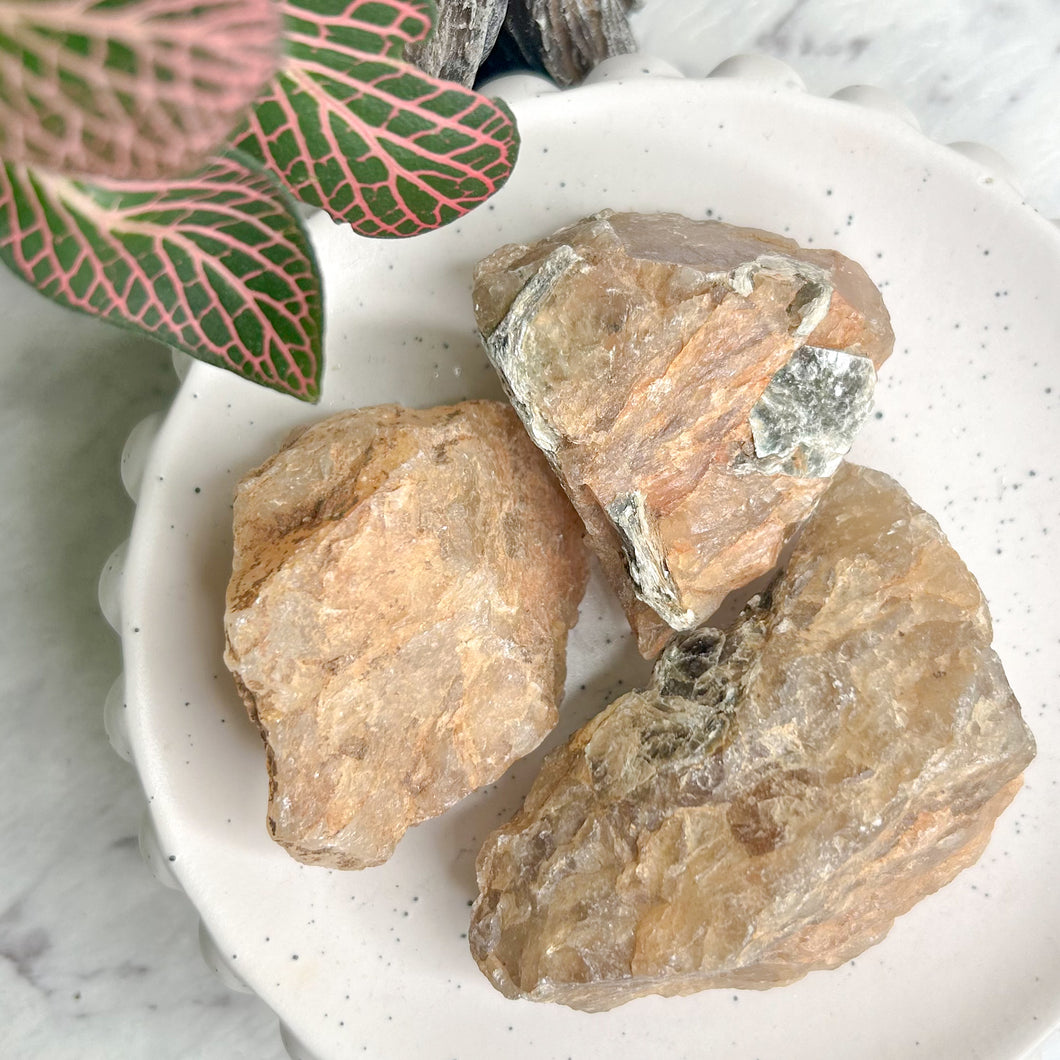 NATURAL CITRINE AND MICA CHUNK