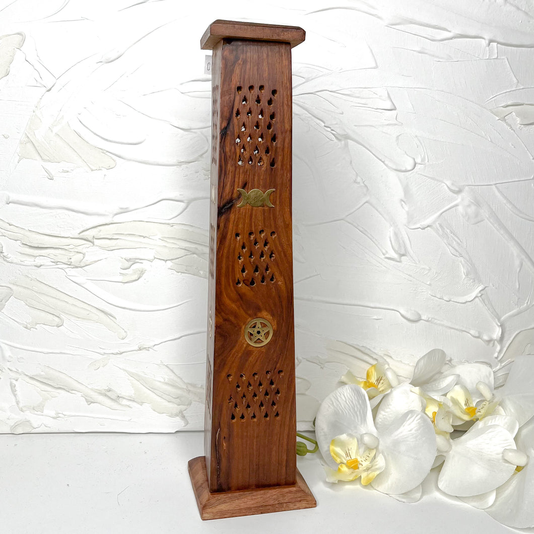 TRIPLE MOON PENTACLE INCENSE TOWER