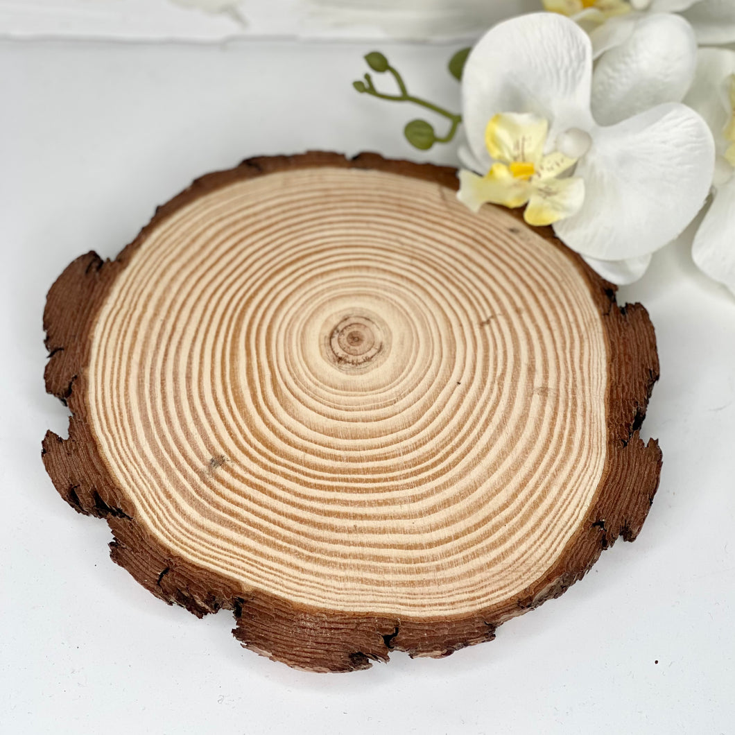 WOODEN LOG SLICE ROUND DISC